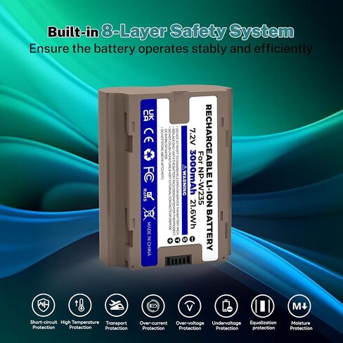 2Pack 2026 Upgrade NP-W235 3000mAh Battery, Replacement Battery with USB-C Fast Charging Port Compatible with Fujifilm X-T5, X-T4, VG-XT4, X-H2S, X-H2, GFX50S II, GFX100S, GFX100II Camera in Kuwait