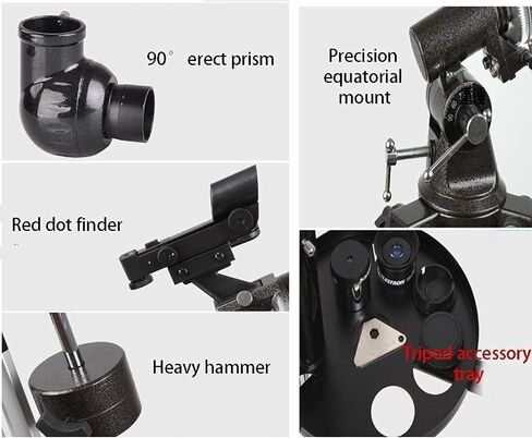 Portable 90° Erecting Prism Telescope for Beginners, 80mm Aperture, 900mm Focal Length Refractor Telescope with Tripod (Package 6) in Saudi Arabia