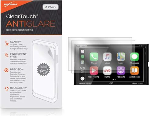 BoxWave Screen Protector Compatible with JVC KW-V850BT - ClearTouch Anti-Glare (2-Pack), Anti-Fingerprint Matte Film Skin in Saudi Arabia