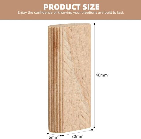 6mm x 40mm x 20mm beech wood movable tenon,Compatible with Domino Inserts in Saudi Arabia