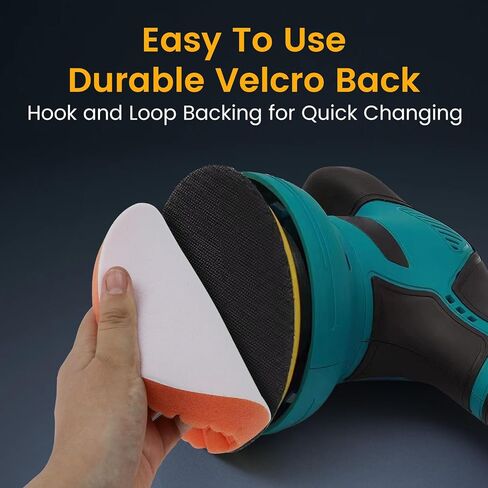 Bufing Polishing Pads - 7Pcs Face for Backing Plate, Car Compound Buffing Sponge Pads and Woolen Cutting Polishing Pad Kit (7 inch) in Saudi Arabia