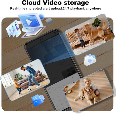 VTimes 1080P Pan/Tilt Indoor Camera, WiFi Cameras for Home Security | AI Human Dection, 2-Way Audio, Pet/Dog/Baby Camera with Phone App, Night Vision, 360° Angle of View, Share with Family in Saudi Arabia