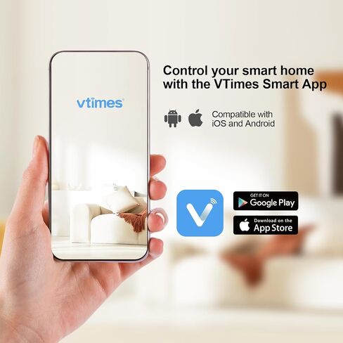 VTimes 1080P Pan/Tilt Indoor Camera, WiFi Cameras for Home Security | AI Human Dection, 2-Way Audio, Pet/Dog/Baby Camera with Phone App, Night Vision, 360° Angle of View, Share with Family in Saudi Arabia