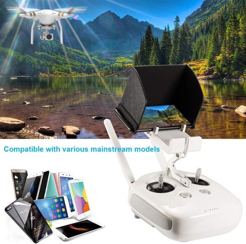 Phone Monitor Sun Shade Tablets Sun Hood for DJI Mavic Pro/Mavic Air/Mavic 2 Zoom/Mavic 2 Pro/Spark/Phantom 3 4 / Inspire 1/OSMO Accessories Controller Sun Hood (L136) in Saudi Arabia