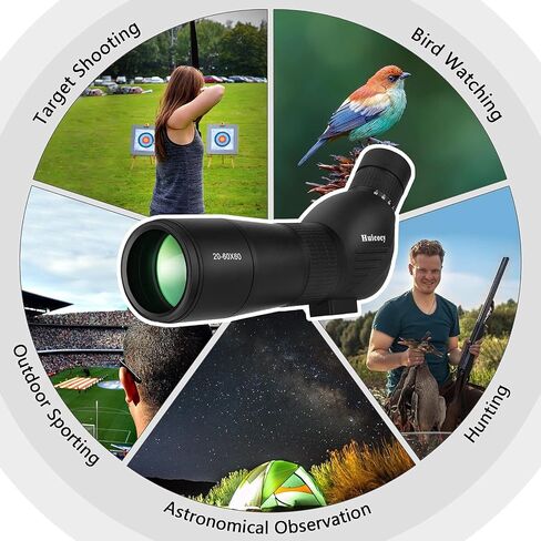 Spotting Scopes, 20-60x60mm Zoom 39-19m/1000m with FMC Lens, BAK4 45 Degree Angled Eyepiece, Fogproof Spotting Scope with Tripod, Phone Adapter, Carry Bag for Birding Watching in Saudi Arabia