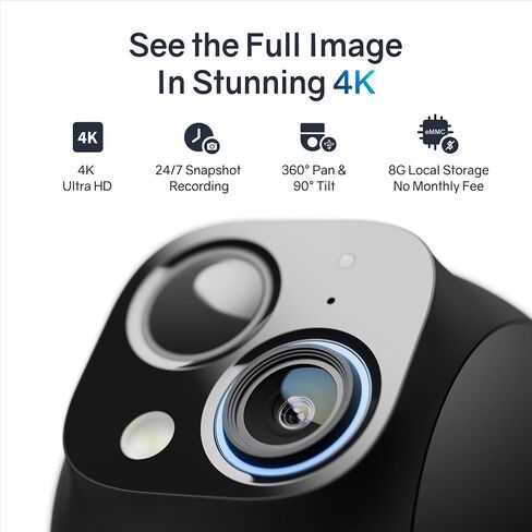 4K Solar Security Cameras Wireless Outdoor, AOV Dual View 360° Pan & Tilt Cameras for Home Security, 24/7 Surveillance, No Blind Spots, 2.4 GHz Wi-Fi, No Monthly Fee (2 Pack) in Saudi Arabia