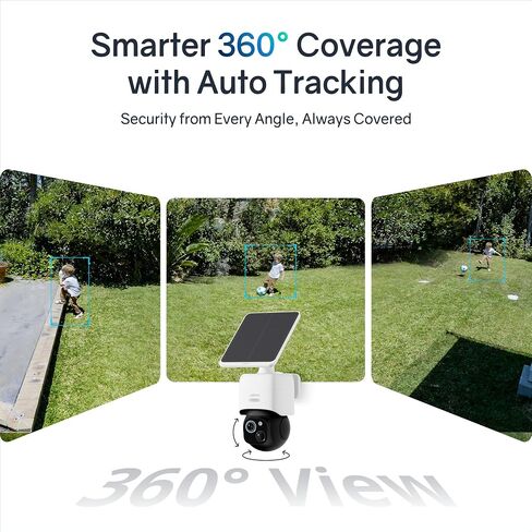 4K Solar Security Cameras Wireless Outdoor, AOV Dual View 360° Pan & Tilt Cameras for Home Security, 24/7 Surveillance, No Blind Spots, 2.4 GHz Wi-Fi, No Monthly Fee (2 Pack) in Saudi Arabia