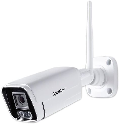 SpotCam BC1 2K Cloud AI WiFi Business Bullet IP Camera, Indoor/Outdoor, 2.4/5 GHz Wi-Fi Dual-Band, Two Way Audio, Night Vision, Waterproof,Support SD Card, Free 24 Hour Cloud Recording, Made in Taiwan in Saudi Arabia