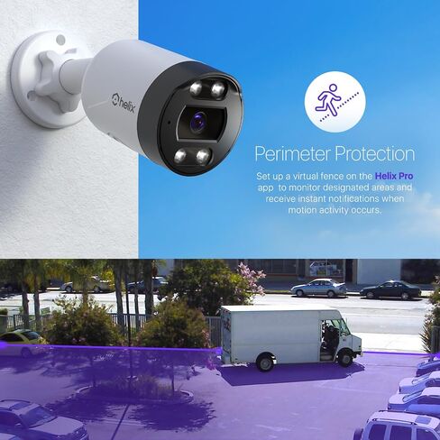 Helix 2PK 5MP Outdoor IP Security PoE Camera, Human Detection, NDAA Compliant, IP Surveillance Bullet, 2-Way Audio, Support 256GB MicroSD, 98ft Night Color Vision, Deterrent, 2PK-HLX-IP5M-B102EW-AI in Saudi Arabia