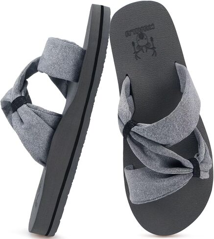 KuaiLu Womens Sandals Grey Size 8.5 in Saudi Arabia