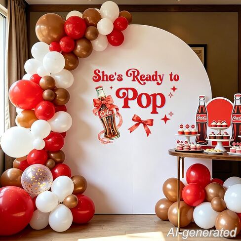 She's Ready to Pop Decal, Shes Ready to Pop Baby Shower Decorations | Shes Ready to Pop Balloon Arch, Shes Ready to Pop Baby Shower, Coca Cola Party Decorations in Kuwait