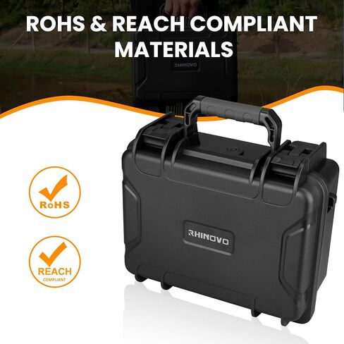 IP67 Waterproof Hard Case 11 Inch with Customizable EVA Padded Dividers, Lid Foam and Premium Shoulder Strap – Protective Case for Mirrorless Camera, Lens, Smaller Drones and Electronics in Saudi Arabia