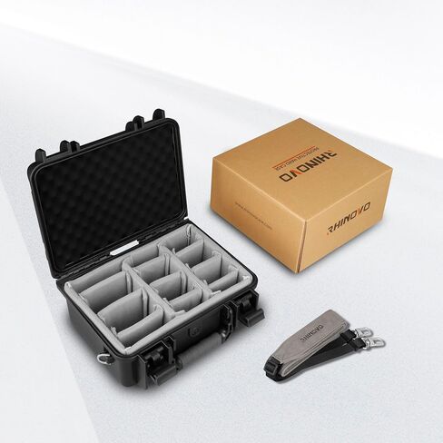 IP67 Waterproof Hard Case 11 Inch with Customizable EVA Padded Dividers, Lid Foam and Premium Shoulder Strap – Protective Case for Mirrorless Camera, Lens, Smaller Drones and Electronics in Saudi Arabia