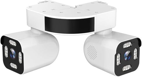 1 pc Indoor Outdoor Security Camera Dual-Lens HD Camera,6MP Video Surveillance Camera,PTZ,Two-Way Audio,AI Motion Detection Alerts,2.4 GHz,Supports Cloud Storage/TF Card (No Monthly Fee) in Kuwait