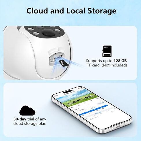 Cinnado 4G LTE Cellular Security Camera-No WiFi Outdoor Camera Wireless with 5W Solar Panel, 2K 360° Color Night Vision, PIR Motion, TF Card Storage, Works with Alexa, SIM Card Included, B6 4G 1P in Saudi Arabia