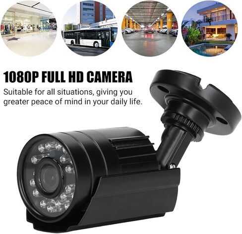 1080P HD TVI Security Camera, Analog CCTV Camera 4 in 1 Surveillance Camera 3.6mm Lens Infrared Night Vision Waterproofing for Outdoor Indoor (NTCS) in Saudi Arabia