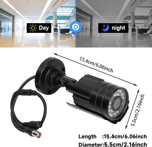 1080P HD TVI Security Camera, Analog CCTV Camera 4 in 1 Surveillance Camera 3.6mm Lens Infrared Night Vision Waterproofing for Outdoor Indoor (NTCS) in Saudi Arabia