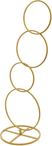 DYNAMI 5.3ft Gold 4-Tier Round Hoop Backdrop Stand for Wedding Party Decor | Gold Metal Flower Arch Frame with Round Base,Freestanding Floral Balloon Display Rack for Bridal Shower Photo Booth Decor in Saudi Arabia