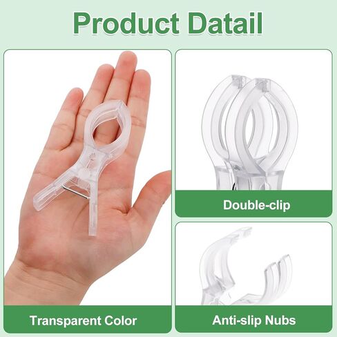 20Pcs Balloon Arch Clips with 10 Small Clip Set | Large Clear Backdrop Clips Spring Clamps, Plastic Heavy Duty Clip for Balloon Arch Kit Birthday Wedding Backdrop Stand Crafts in Saudi Arabia