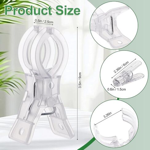 20Pcs Balloon Arch Clips with 10 Small Clip Set | Large Clear Backdrop Clips Spring Clamps, Plastic Heavy Duty Clip for Balloon Arch Kit Birthday Wedding Backdrop Stand Crafts in Saudi Arabia