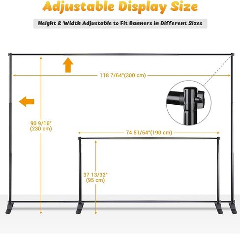 8x10' Backdrop Stand for Parties Wedding Birthday Events | Photography Photo Booth Step and Repeat Adjustable Heavy Duty Backdrop Stand with Carrying Bag in Saudi Arabia