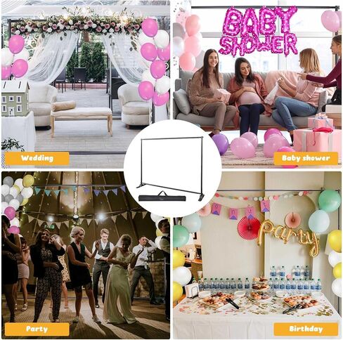 8x10' Backdrop Stand for Parties Wedding Birthday Events | Photography Photo Booth Step and Repeat Adjustable Heavy Duty Backdrop Stand with Carrying Bag in Saudi Arabia