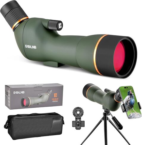 ESSLNB Spotting Scope with Tripod, BAK4 High Definition Waterproof Spotter Scope with Phone Adapter, Fogproof Spotting Scopes for Target Shooting, Bird Watching, Wildlife Viewing in Saudi Arabia