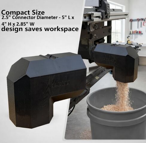 Dust Extraction Adapter for Table Saws Compatible with DeWALT, 2.5 in Dust Collector Connector, Slide-On Installation with Built-In Dust Bag Hook in Kuwait