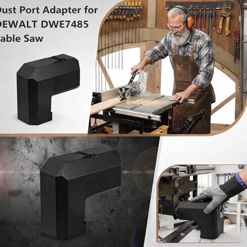 Dust Extraction Adapter for Table Saws Compatible with DeWALT, 2.5 in Dust Collector Connector, Slide-On Installation with Built-In Dust Bag Hook in Kuwait