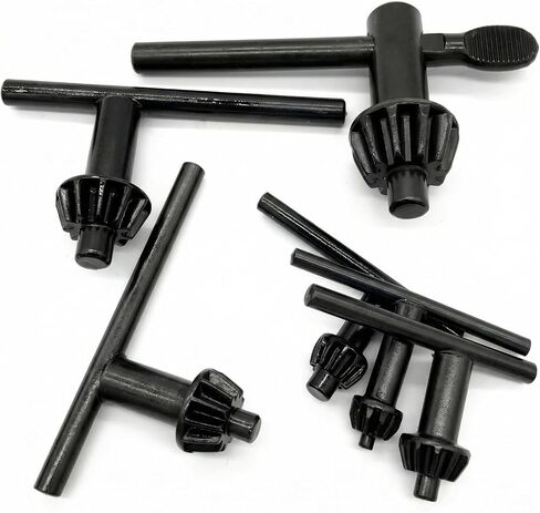 Drill Press Chuck Key Wrench, 6 Sizes Heavy Duty Drill Chuck Key Set, Compatible with 4mm 6mm 10mm 13mm 16mm 20mm Drill Chucks for Electric Drill & Drill Press in Saudi Arabia