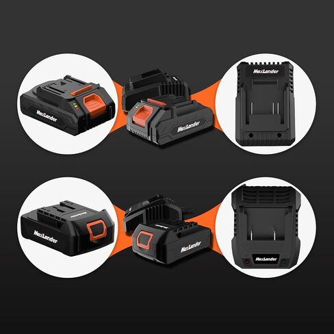 MAXLANDER 2.0Ah Lithium Replacement Battery, 20V Rechargeable Battery with Led Indicator Compatible for Garden Power Tools in Kuwait