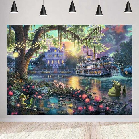 Palace Photography Background Fairy Tale Prince Princess Happiness Frog Castle Photography Background Studio Props (5x3ft-polyester) | Frog Backdrops, Polyester, Girls, Children, Baby Shower, Birthday, Party Decor Banner, Studio Props, Outdoor, Wall Room  in Kuwait