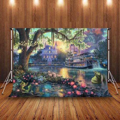 Palace Photography Background Fairy Tale Prince Princess Happiness Frog Castle Photography Background Studio Props (5x3ft-polyester) | Frog Backdrops, Polyester, Girls, Children, Baby Shower, Birthday, Party Decor Banner, Studio Props, Outdoor, Wall Room  in Kuwait