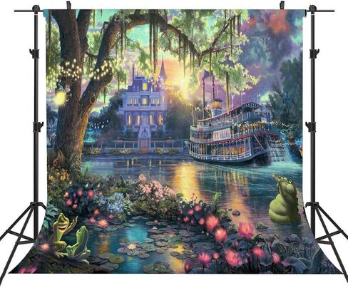 Palace Photography Background Fairy Tale Prince Princess Happiness Frog Castle Photography Background Studio Props (5x3ft-polyester) | Frog Backdrops, Polyester, Girls, Children, Baby Shower, Birthday, Party Decor Banner, Studio Props, Outdoor, Wall Room  in Saudi Arabia