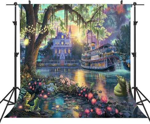 Palace Photography Background Fairy Tale Prince Princess Happiness Frog Castle Photography Background Studio Props (5x3ft-polyester) | Frog Backdrops, Polyester, Girls, Children, Baby Shower, Birthday, Party Decor Banner, Studio Props, Outdoor, Wall Room  in Kuwait