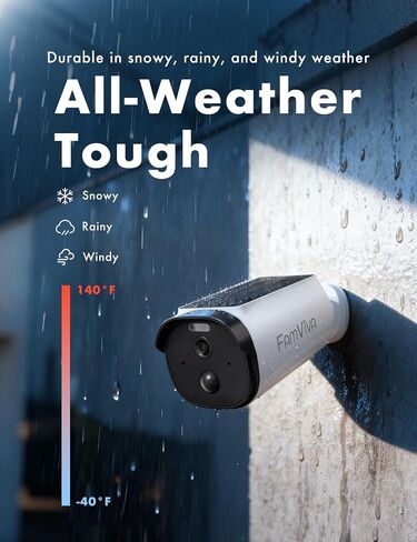 Solar Security Cameras Wireless Outdoor, 2K/3MP Battery Powered Camera with Integrated Solar Panel, AI Motion Detection, Color Night Vision, 2-Way Audio, IP65 Waterproof,1 Pack in Kuwait