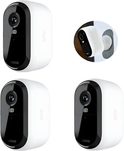 Arlo Essential Spotlight Camera, Wireless Security Camera, Outdoor Camera HD (2nd Gen),1080p Video, Color Night Vision, Direct to WiFi No Hub Needed, Surveillance cam, White (Arlo Camera_3 Pack) in Saudi Arabia