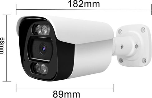 4K 8MP Bullet IP Security Camera with Mic, AI Detection | Full Color Night Vision, Full Metal Housing, IP66 Waterproof, One Way Talk, AI Human Vehicle Detection, 110° Wide Angle in Kuwait