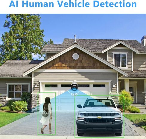 4K 8MP Bullet IP Security Camera with Mic, AI Detection | Full Color Night Vision, Full Metal Housing, IP66 Waterproof, One Way Talk, AI Human Vehicle Detection, 110° Wide Angle in Kuwait