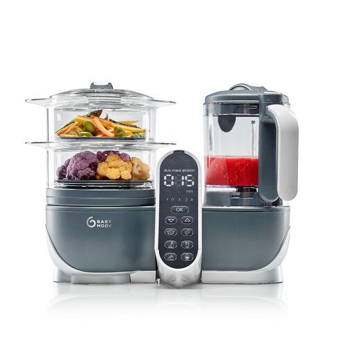 Babymoov Duo Meal Station: 6-in-1 Baby Food Maker | Steams, Blends, Warms, Defrosts, Sterilizes, and More | 74oz | LDC Control Panel | BPA-Free | Dishwasher Safe | Nutritionist Approved in Saudi Arabia