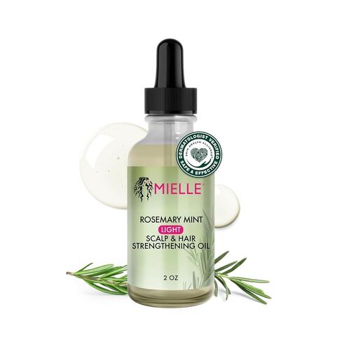 Mielle Organics Rosemary & Mint Light Hair Oil, Split Ends & Dry Scalp Treatment - Infused with Biotin & Essential Oils for Strengthening, Soothing, Moisturizing & Encouraging Longer Hair (2 Oz) in Kuwait