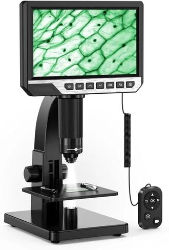 USB Microscope, Microscope, Biological Dual Lens 2000x 7 Inch Digital for Welding Research with Remote Control in Saudi Arabia