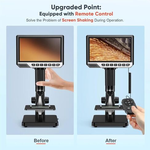 USB Microscope, Microscope, Biological Dual Lens 2000x 7 Inch Digital for Welding Research with Remote Control in Saudi Arabia