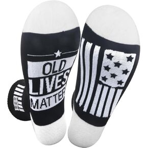 Men Women Funny Gifts Socks,Old Lives Matter Gifts for Dad Grandpa Gag Gifts for Men 50th 60th 70th 80th