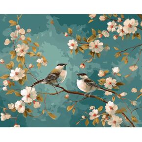 الطلاء بالأرقام من Natuyalo للبالغين - مجموعات الطلاء بالأرقام DIY للكبار على القماش لوحة غابة غروب الشمس بالأرقام للمبتدئين، مجموعات فنية للمناظر الطبيعية الطبيعية للبالغين (16 × 20 بوصة)