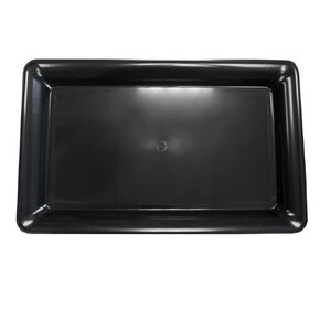 Party Essentials Heavy Duty Plastic Rectangular Tray, 12" Length x 18" Width, White (Case of 6)