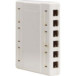 Tripp Lite 12-Port Surface-Mount Box for Keystone Jacks, Additional Breakout Pieces for Wide Compatibility, Mounting Screws Included, TAA Compliant, (N082-012-WH)