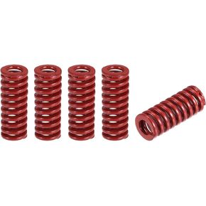 uxcell 3D Printer Die Spring, 5pcs 8mm OD 20mm Long Spiral Stamping Medium Load Compression Mould Die Springs for 3D Printer Electric Part, Red