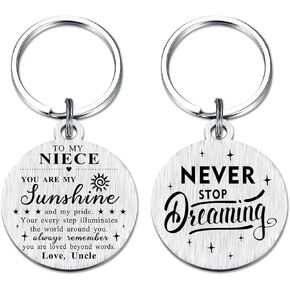 Niece Graduation Gifts - 2024 Niece Graduation Keychain - Graduation Gifts for Niece from Aunt Uncle