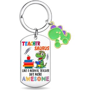 Teacher Appreciation Gifts for Women Thank You Teachers Gifts for Graduation Back to school Best Funny Teachers Birthday Present Cute Teachersaurus Awesome Key Chains from Students